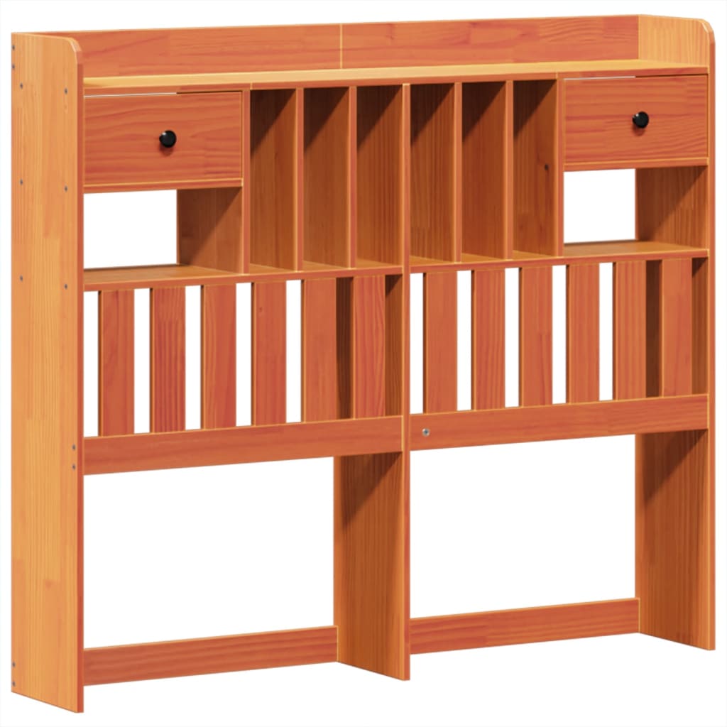 Bookcase Bed Without Mattress 120X200Cm Solid Wood Pine