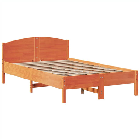 Bookcase Bed Without Mattress 120X200Cm Solid Wood Pine