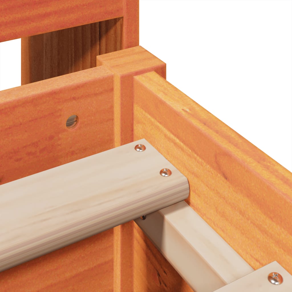 Bookcase Bed Without Mattress 120X200Cm Solid Wood Pine