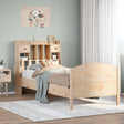 Bookcase Bed Without Mattress 120X200Cm Solid Wood Pine