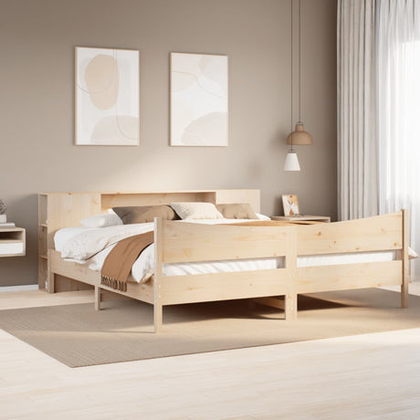 Bed Frame Without Mattress Solid Wood Pine
