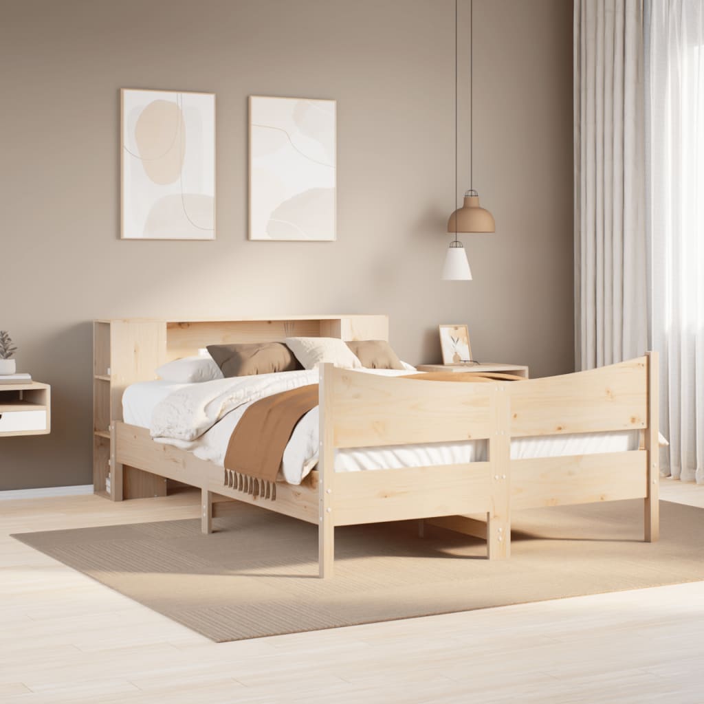 Bed Frame Without Mattress Solid Wood Pine