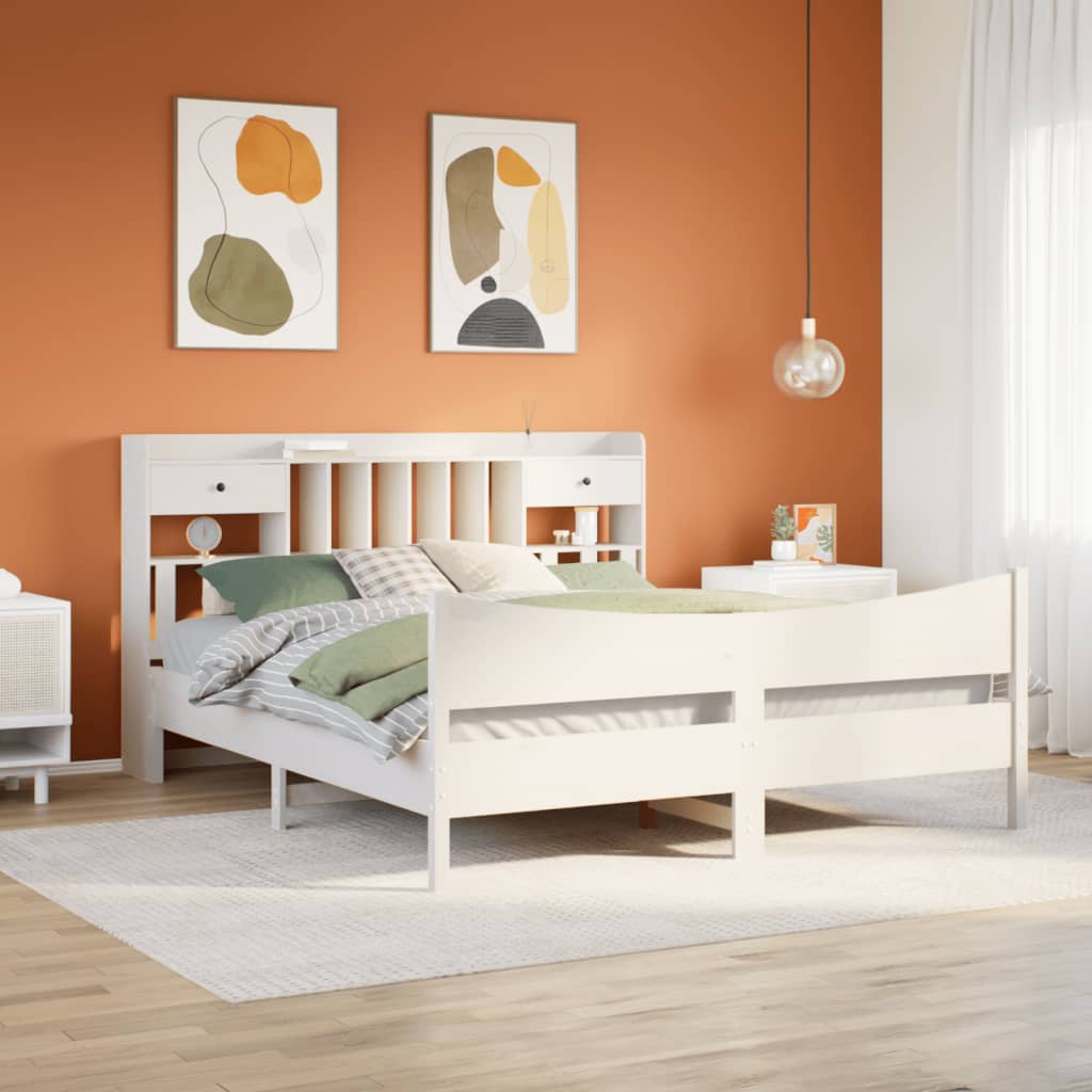 Bed Frame Without Mattress Double Solid Wood Pine