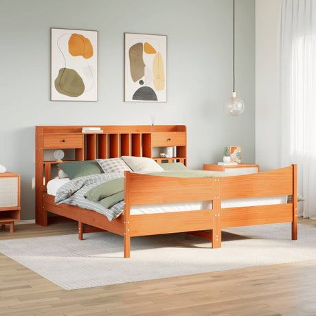 Bed Frame Without Mattress Double Solid Wood Pine