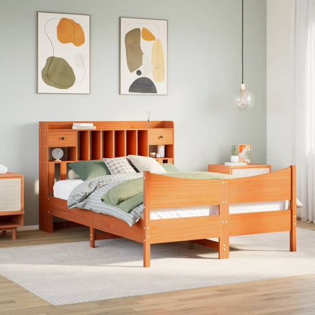 Bed Frame Without Mattress Double Solid Wood Pine