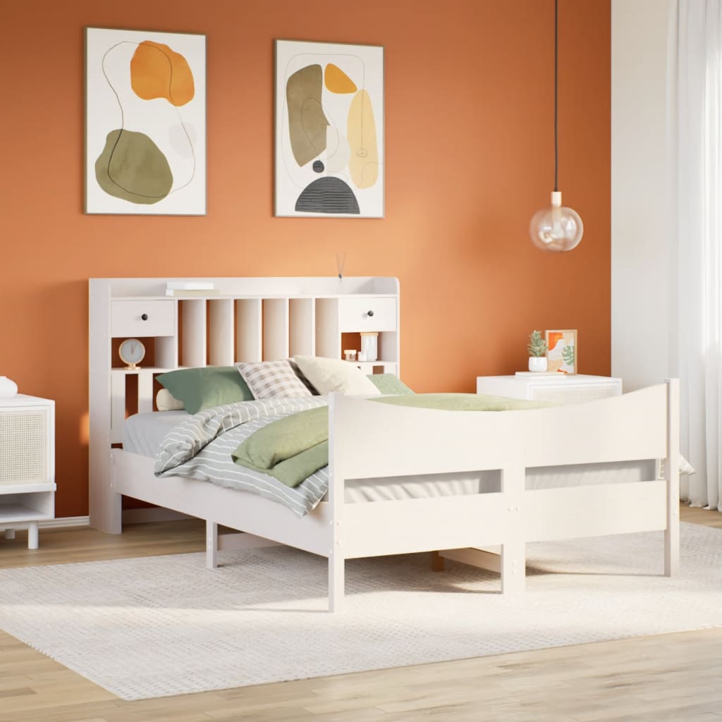 Bed Frame Without Mattress Double Solid Wood Pine