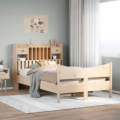 Bed Frame Without Mattress Double Solid Wood Pine