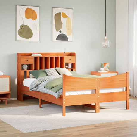 Bed Frame Without Mattress Double Solid Wood Pine