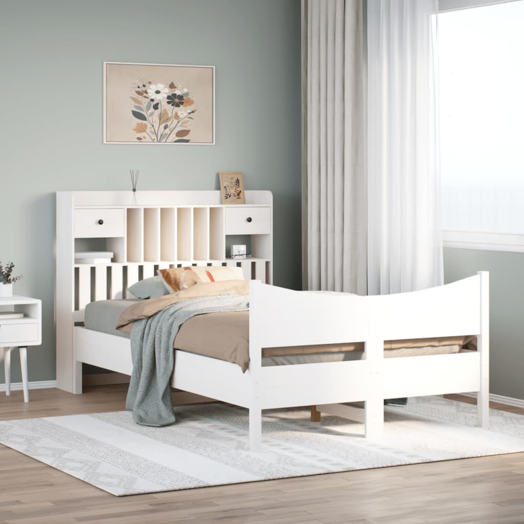 Bed Frame Without Mattress Double Solid Wood Pine