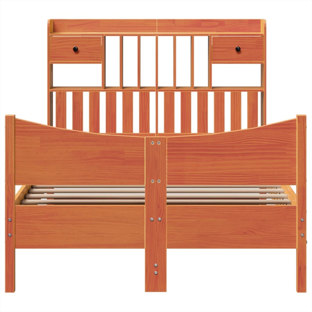 Bed Frame Without Mattress Double Solid Wood Pine
