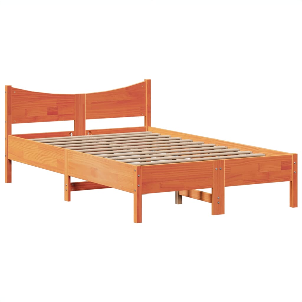 Bed Frame Without Mattress Double Solid Wood Pine