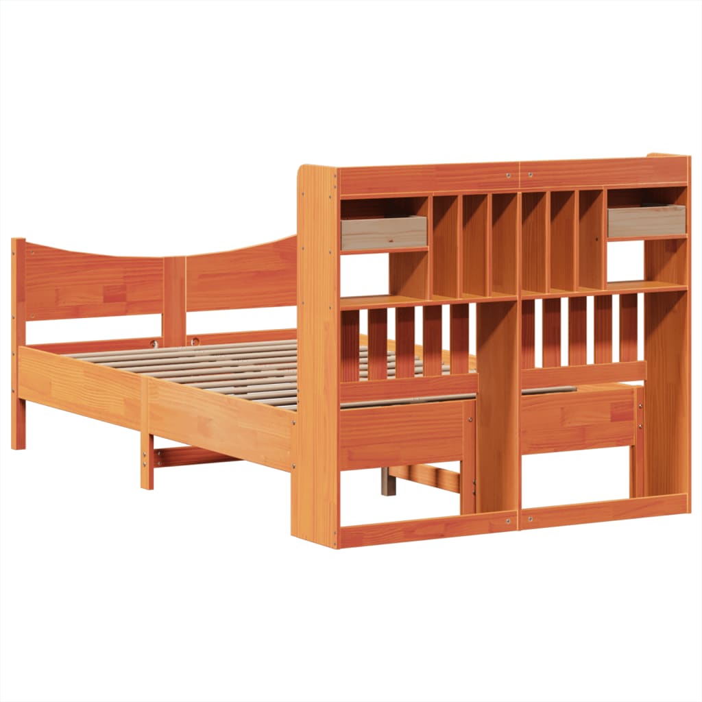 Bed Frame Without Mattress Double Solid Wood Pine
