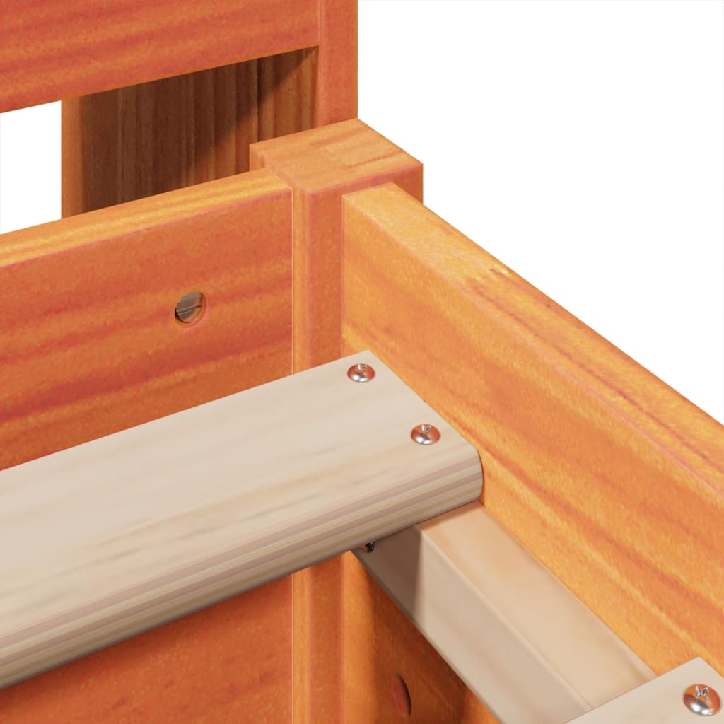 Bed Frame Without Mattress Double Solid Wood Pine