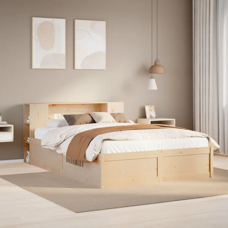 Bed Frame Without Mattress King Size Solid Wood Pine