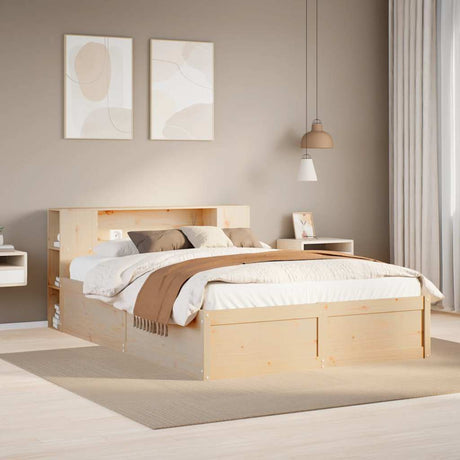 Bed Frame Without Mattress King Size Solid Wood Pine