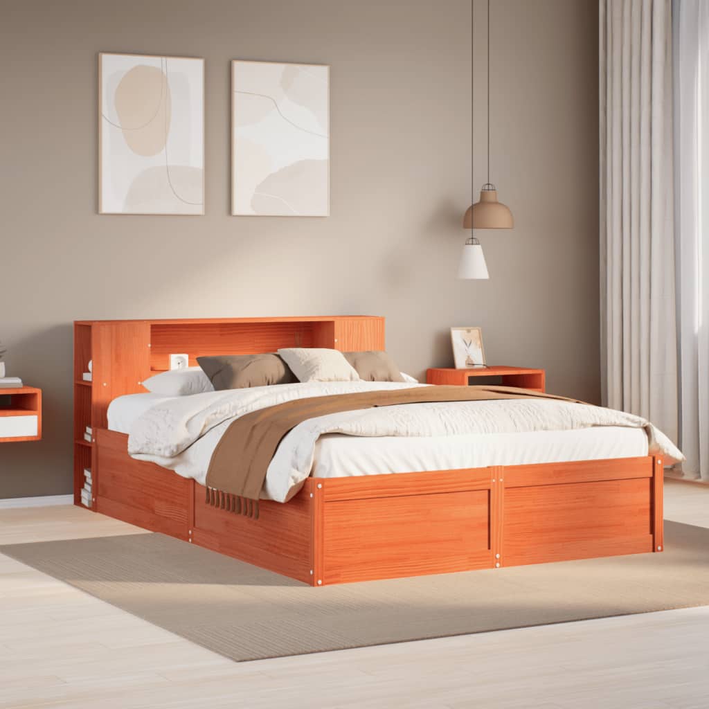 Bed Frame Without Mattress King Size Solid Wood Pine