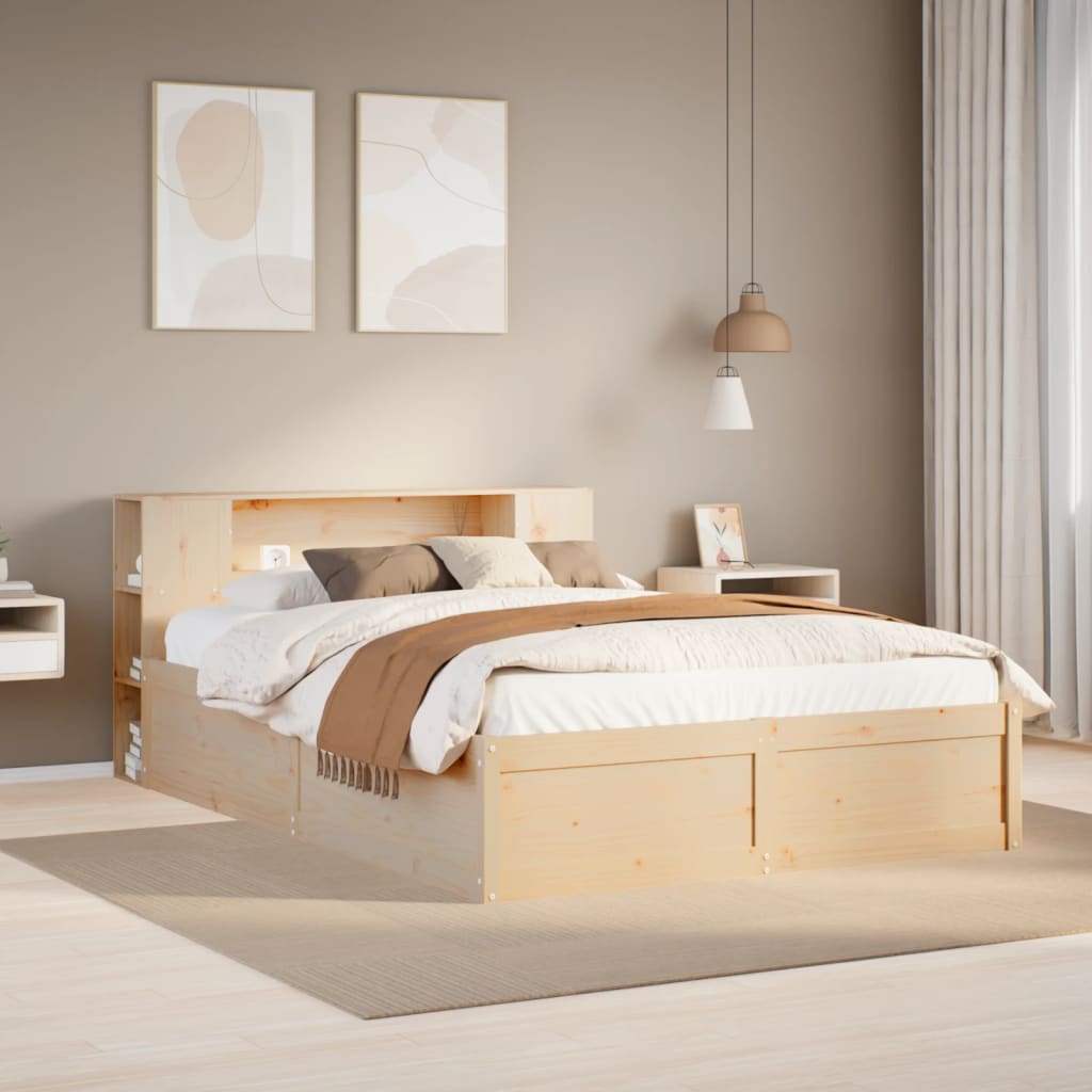 Bed Frame Without Mattress King Size Solid Wood Pine