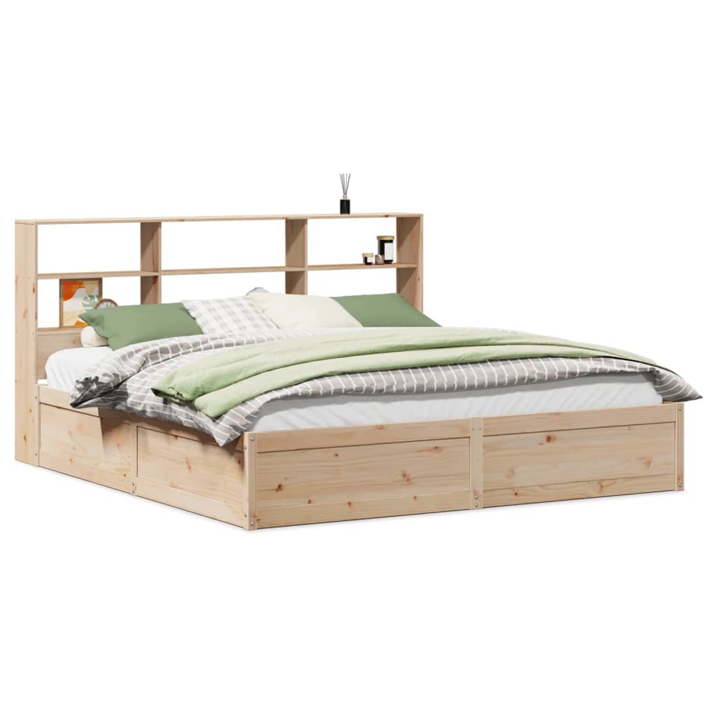 Bed Frame Without Mattress Solid Wood Pine