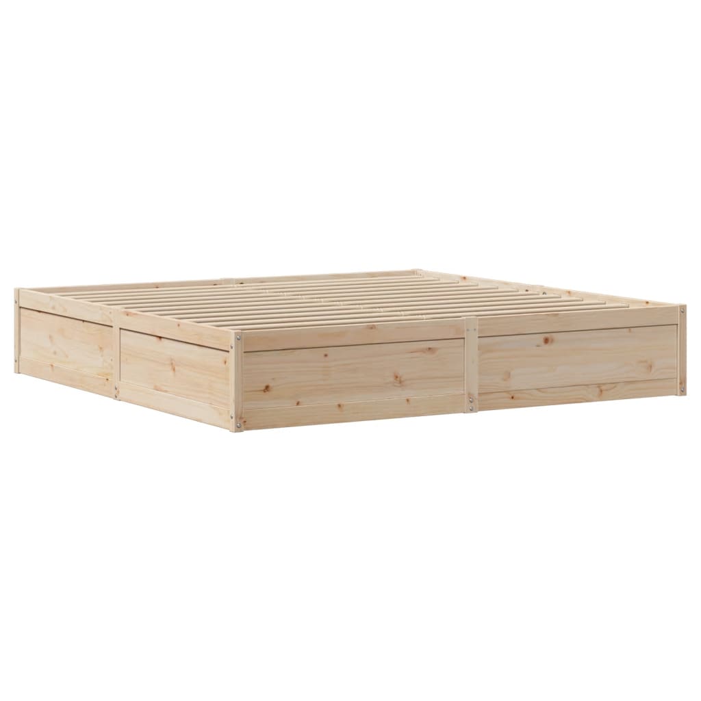 Bed Frame Without Mattress Solid Wood Pine