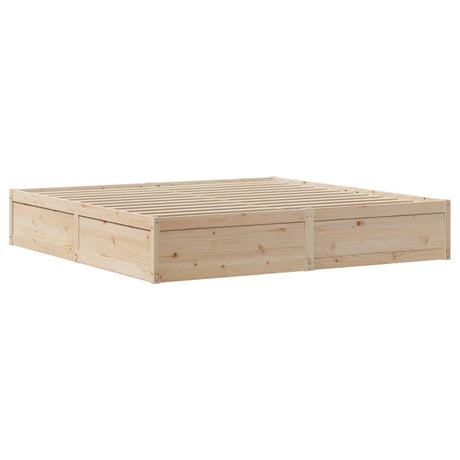 Bed Frame Without Mattress Solid Wood Pine