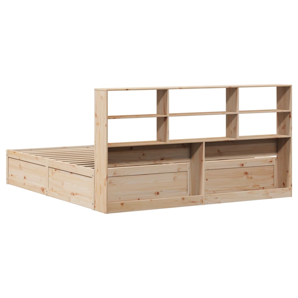 Bed Frame Without Mattress Solid Wood Pine