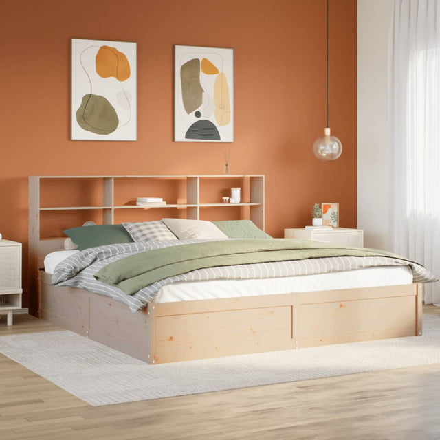 Bed Frame Without Mattress Solid Wood Pine