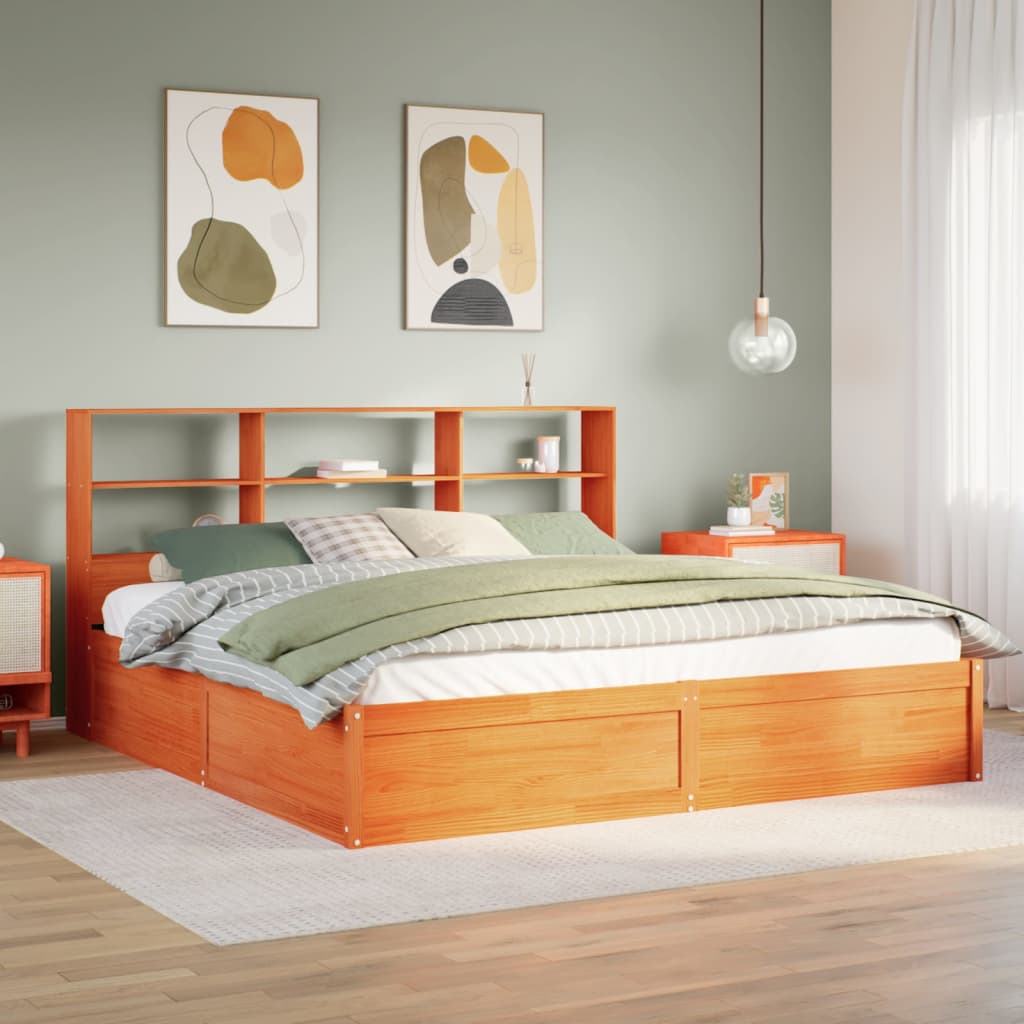 Bed Frame Without Mattress Solid Wood Pine