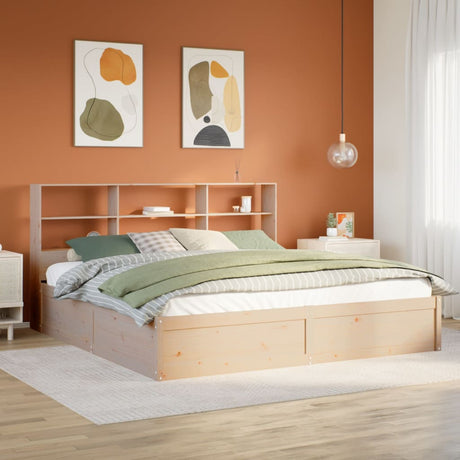Bed Frame Without Mattress Solid Wood Pine