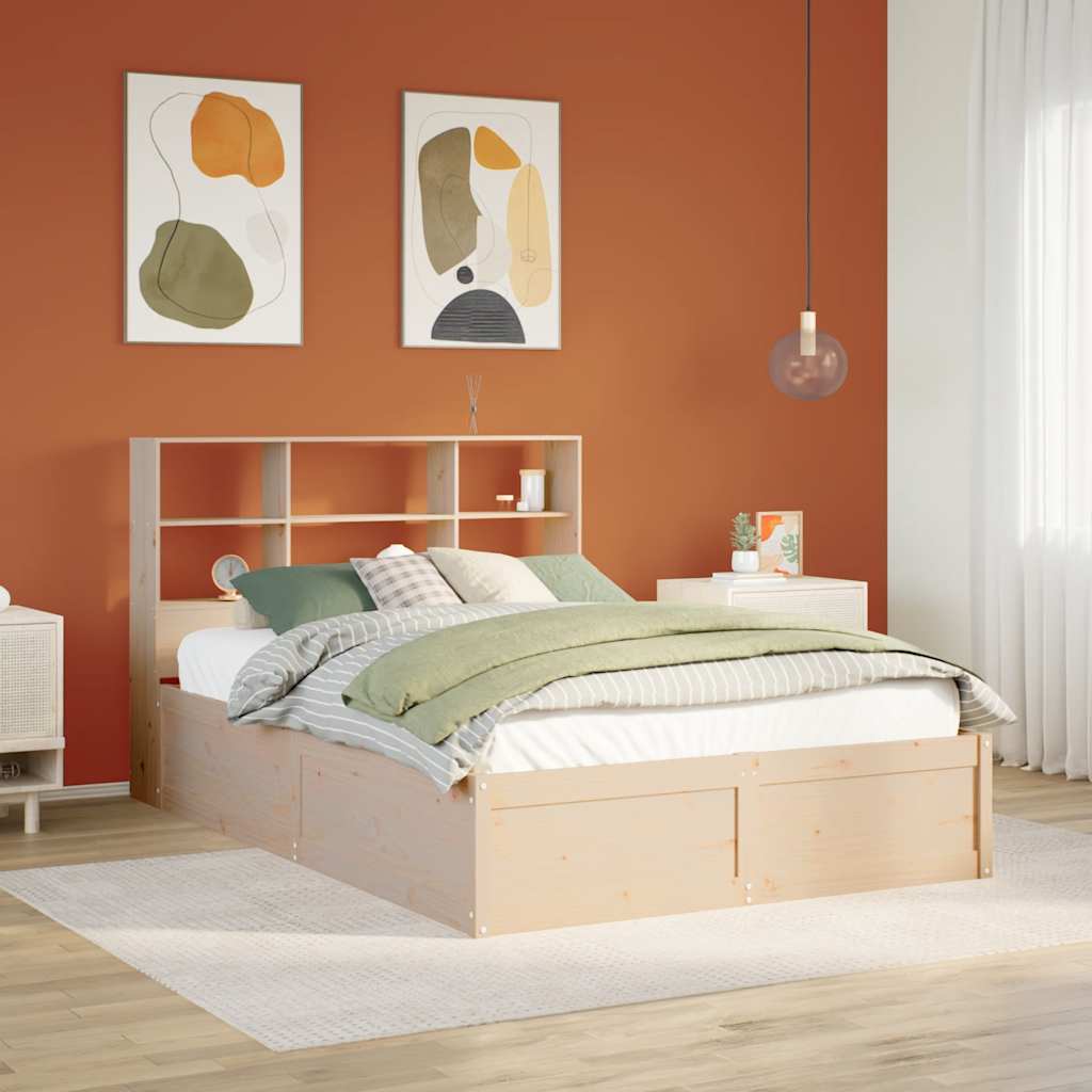 Bed Frame Without Mattress Solid Wood Pine
