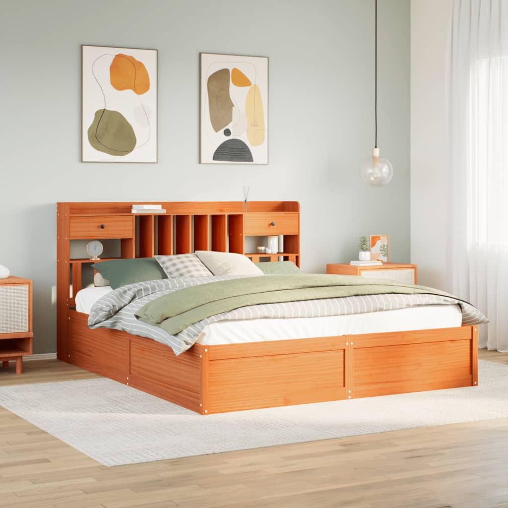 Bed Frame Without Mattress Solid Wood Pine