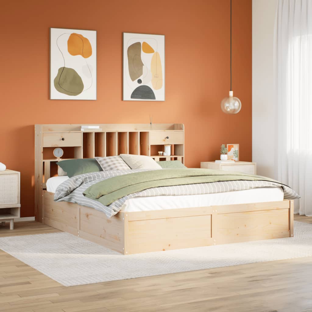 Bed Frame Without Mattress Solid Wood Pine