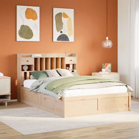 Bed Frame Without Mattress Solid Wood Pine