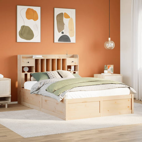 Bed Frame Without Mattress Solid Wood Pine