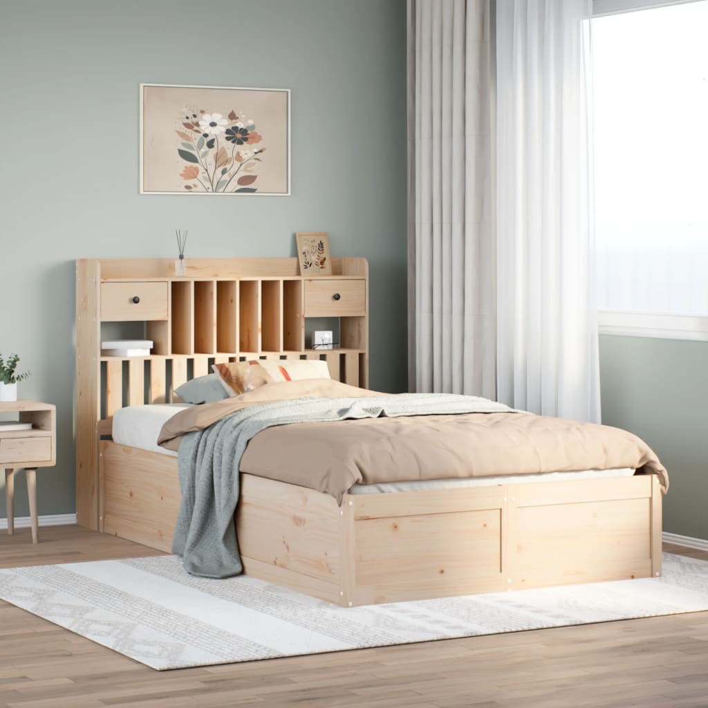 Bed Frame Without Mattress Solid Wood Pine