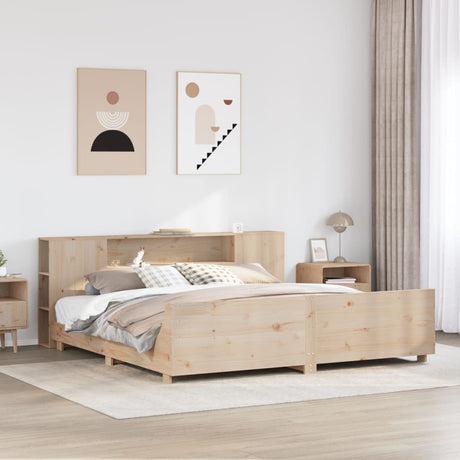 Bed Frame Without Mattress King Size Solid Wood Pine