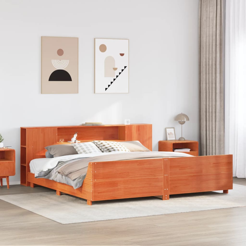 Bed Frame Without Mattress King Size Solid Wood Pine