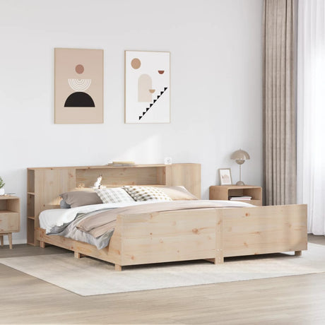 Bed Frame Without Mattress King Size Solid Wood Pine