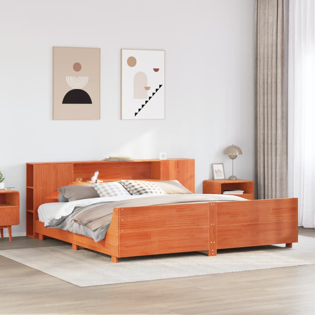 Bed Frame Without Mattress King Size Solid Wood Pine