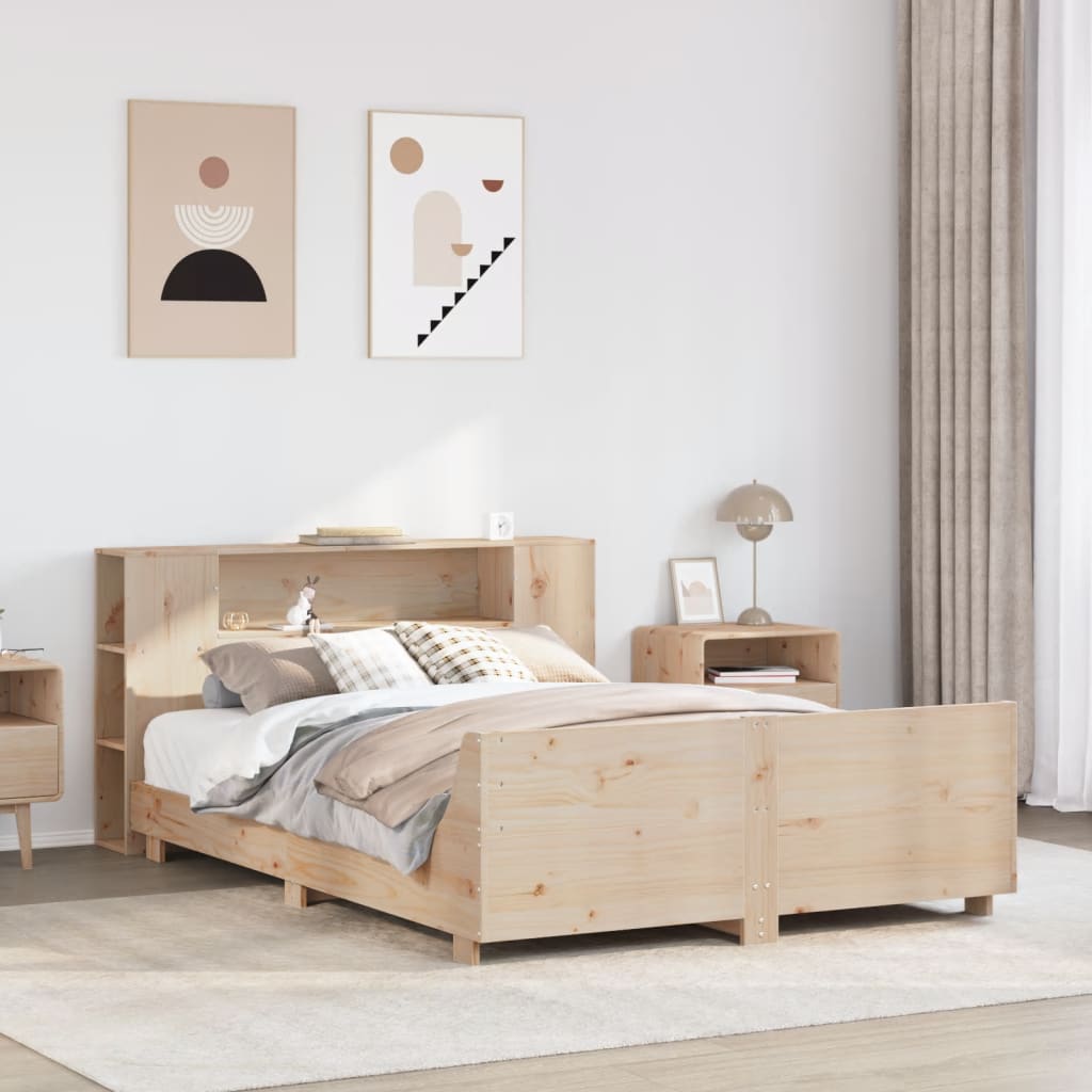 Bed Frame Without Mattress King Size Solid Wood Pine