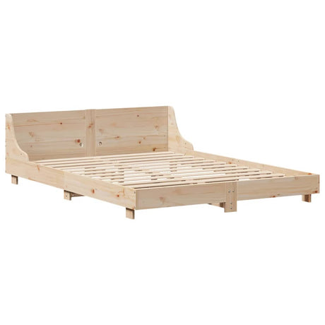 Bed Frame Without Mattress King Size Solid Wood Pine
