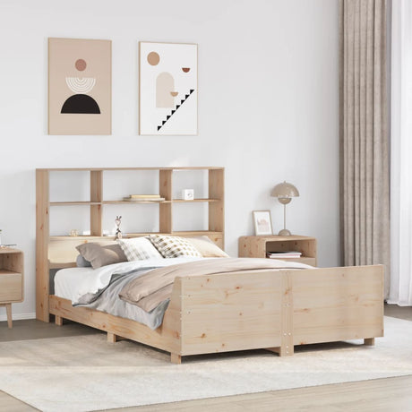 Bed Frame Without Mattress Solid Wood Pine