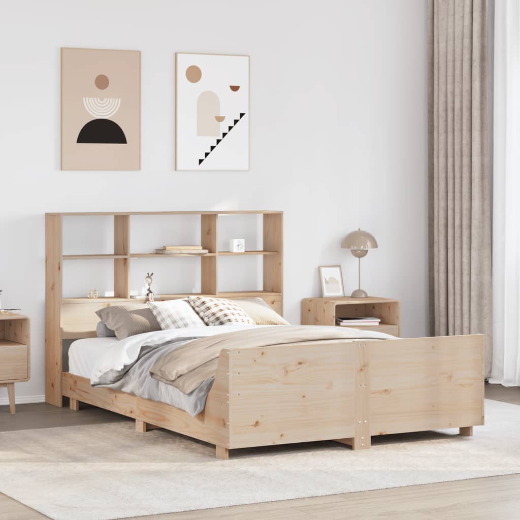Bed Frame Without Mattress Solid Wood Pine