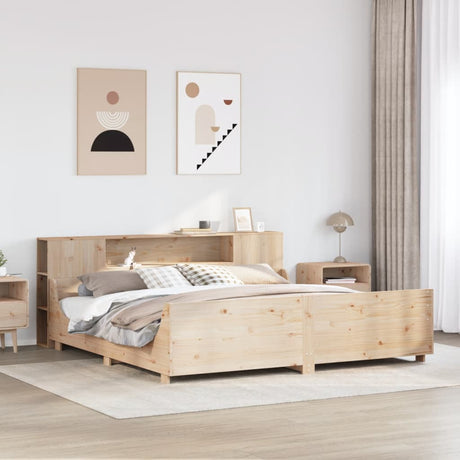 Bed Frame Without Mattress King Size Solid Wood Pine