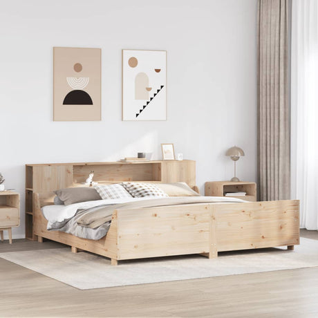 Bed Frame Without Mattress King Size Solid Wood Pine