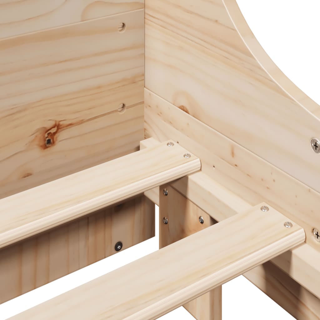 Bed Frame Without Mattress King Size Solid Wood Pine