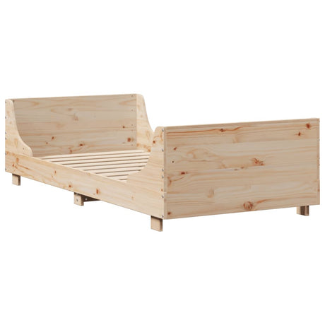 Bed Frame Without Mattress Solid Wood Pine
