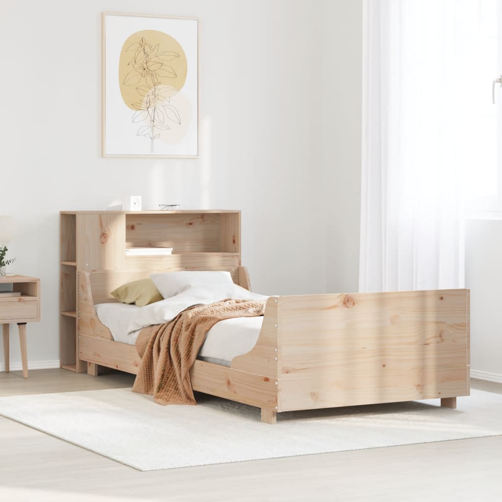 Bed Frame Without Mattress Solid Wood Pine