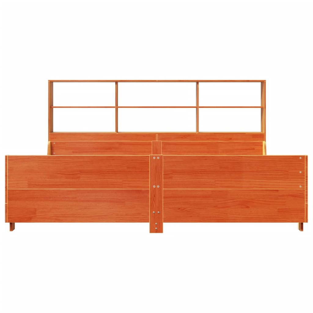 Bookcase Bed Without Mattress Solid Wood