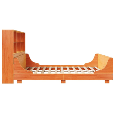Bookcase Bed Without Mattress Solid Wood
