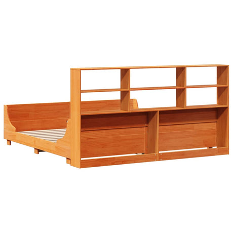 Bookcase Bed Without Mattress Solid Wood